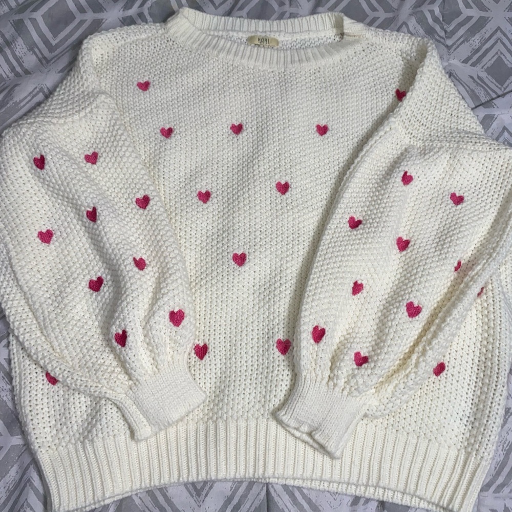 Kori America Heart Sweater